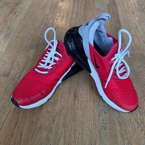Nike Air Max 270 AT7468-996, size 8, red, grey and black in good used condition